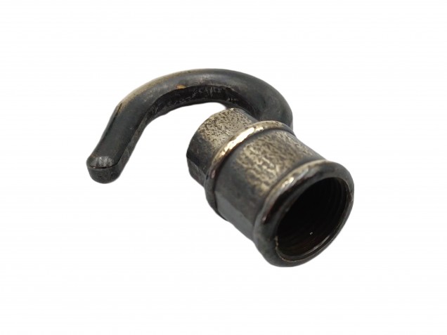 Ceiling hook open hook brushed antique half inch female thread