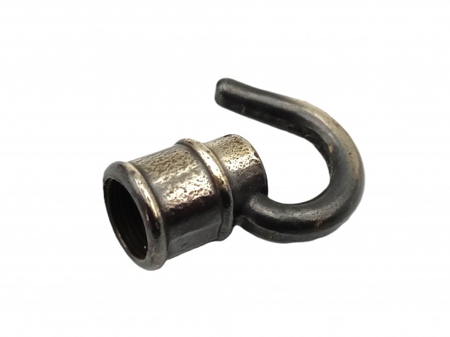Ceiling hook open hook brushed antique half inch female thread