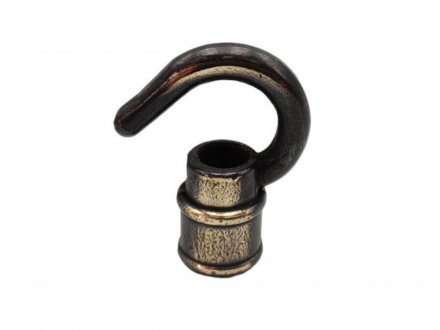 Ceiling hook open hook brushed antique half inch female thread