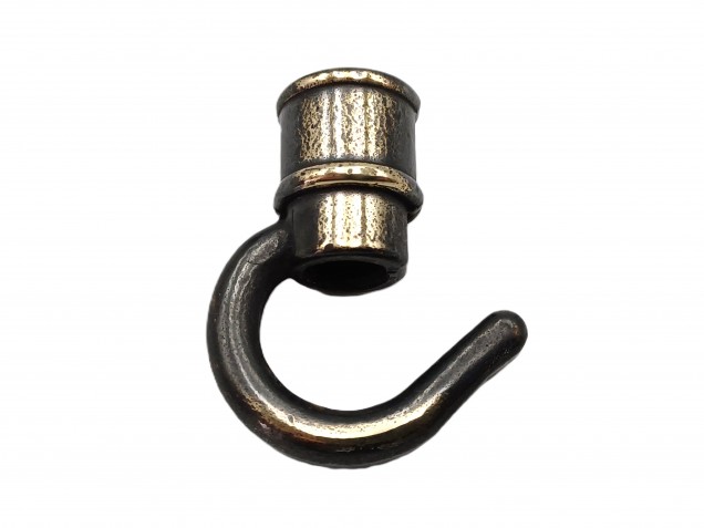 Ceiling hook open hook brushed antique half inch female thread