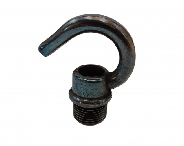 Ceiling hook open hook dark bronze half inch male thread