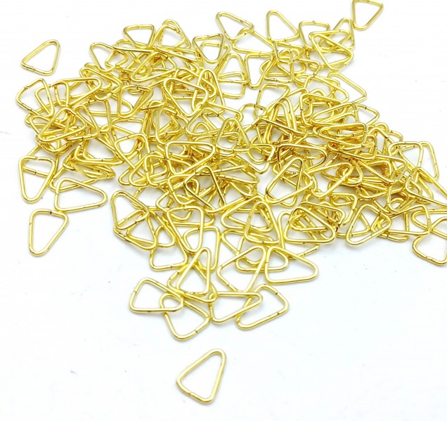 Tiny chandelier brass triangle clips crystal connectors 100 clips
