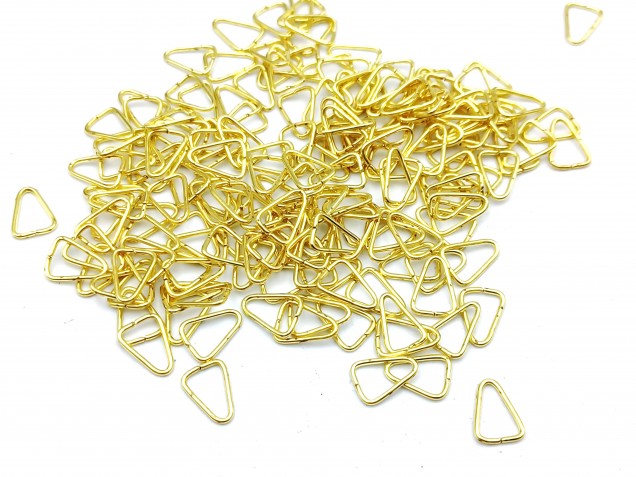 Tiny chandelier brass triangle clips crystal connectors 100 clips