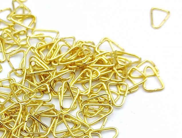 Tiny chandelier brass triangle clips crystal connectors 100 clips