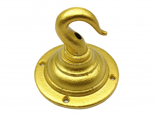 Gold chandelier hook heavy duty cast iron ceiling hook plate and screws