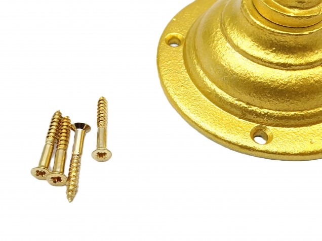 Gold chandelier hook heavy duty cast iron ceiling hook plate and screws