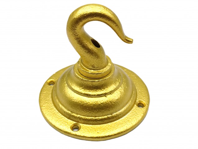 Gold chandelier hook heavy duty cast iron ceiling hook plate and screws