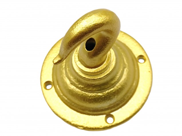 Gold chandelier hook heavy duty cast iron ceiling hook plate and screws