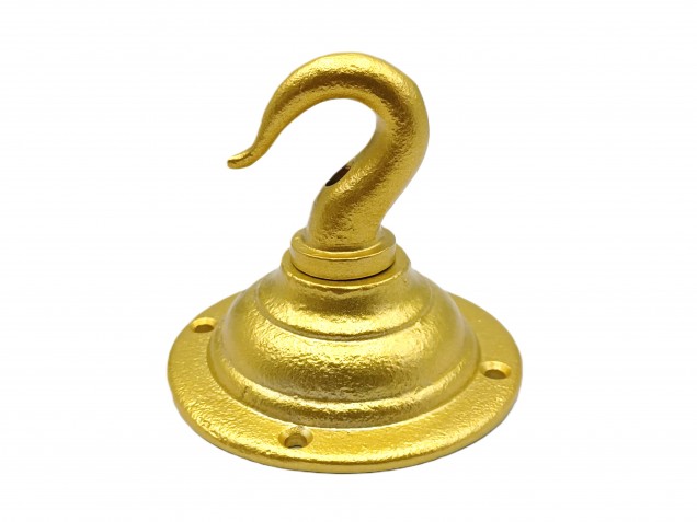 Gold chandelier hook heavy duty cast iron ceiling hook plate and screws