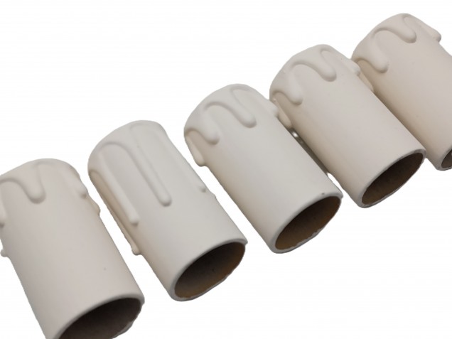 Chandelier Candle tubes magnolia card with drips 55 x 26mm 5 pack 