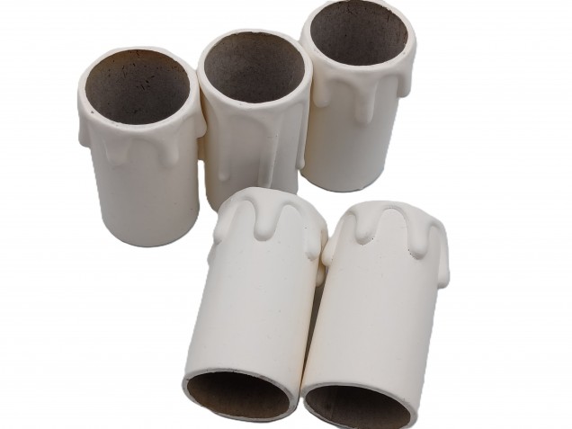 Chandelier Candle tubes magnolia card with drips 55 x 26mm 5 pack 