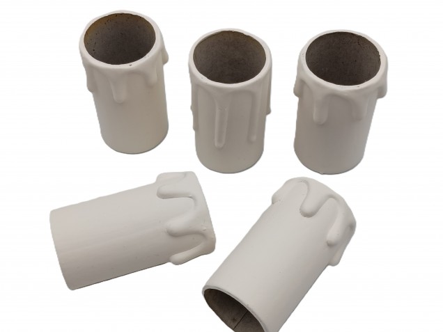 Chandelier Candle tubes magnolia card with drips 55 x 26mm 5 pack 