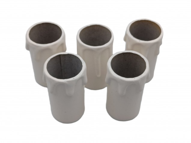 Chandelier Candle tubes magnolia card with drips 55 x 26mm 5 pack 