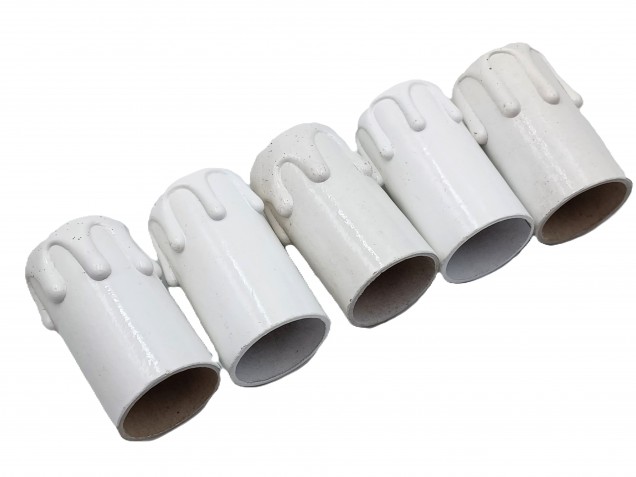 Candle Tubes White Drip Card 55mm x 26mm