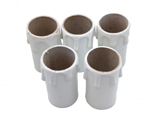 Candle Tubes White Drip Card 55mm x 26mm