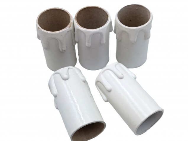 Candle Tubes White Drip Card 55mm x 26mm