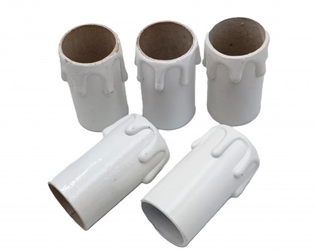 Candle Tubes White Drip Card 55mm x 26mm