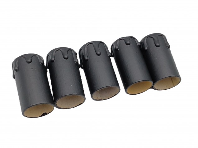Chandelier Candle Tubes black Card 55mm x 26mm 
