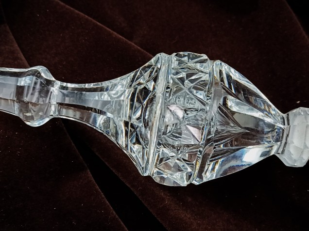 Antique Edwardian chandelier glass finial 