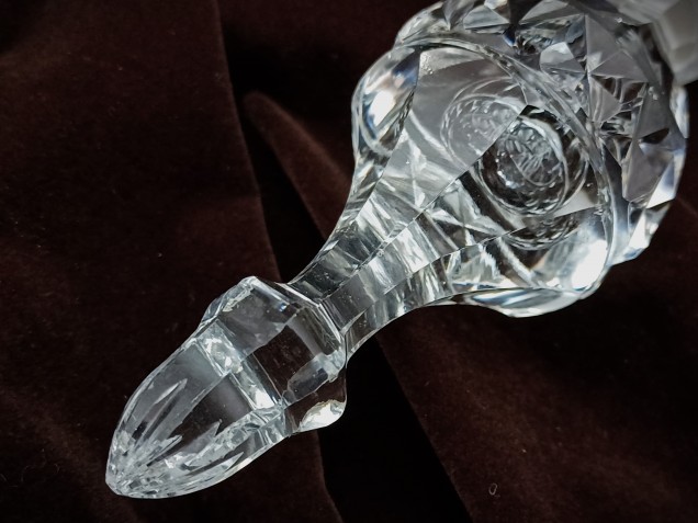 Antique Edwardian chandelier glass finial 