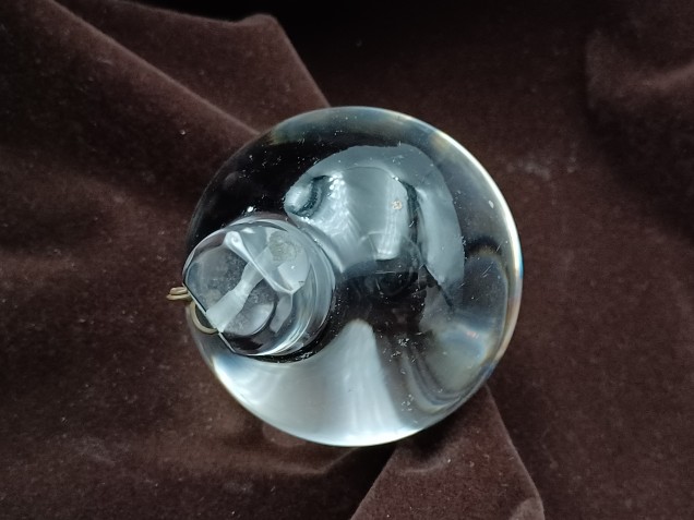 Chandelier glass Ball Finial 50mm Width Circa 1880s 