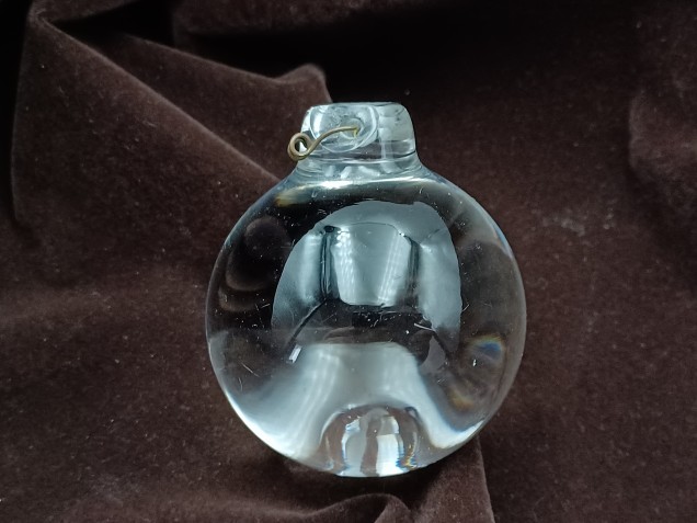 Chandelier glass Ball Finial 50mm Width Circa 1880s 