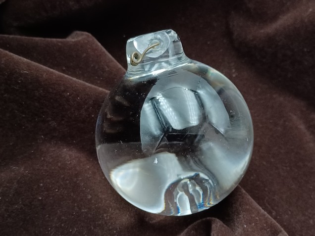 Chandelier glass Ball Finial 50mm Width Circa 1880s 