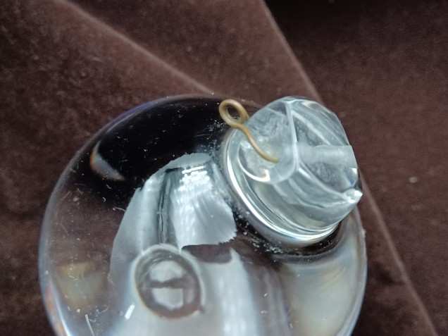 Chandelier glass Ball Finial 50mm Width Circa 1880s 