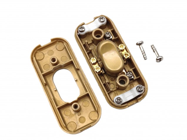 Inline torpedo lamp switch light switch 2 or 3 core black