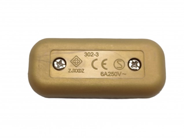 Inline torpedo lamp switch light switch 2 or 3 core gold