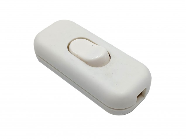 Inline torpedo lamp switch light switch 2 or 3 core white