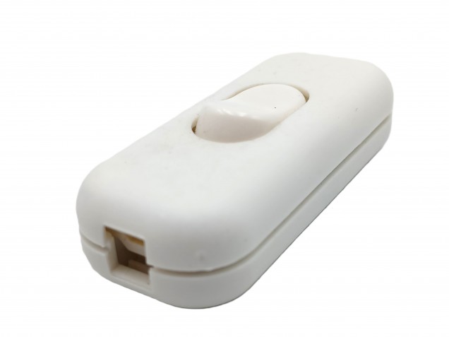 Inline torpedo lamp switch light switch 2 or 3 core white