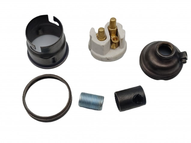 Triple Hook Ceiling Pendant Set dark antique bronze