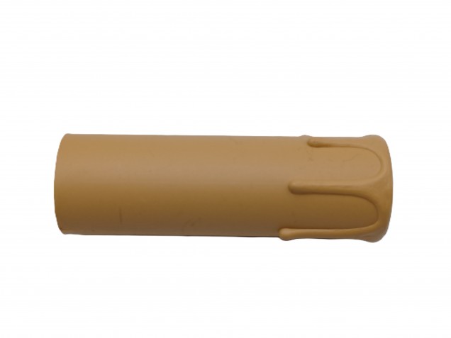 Brown plastic drip candle tubes 90mm height x 27mm internal diameter