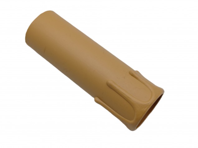 Brown plastic drip candle tubes 90mm height x 27mm internal diameter