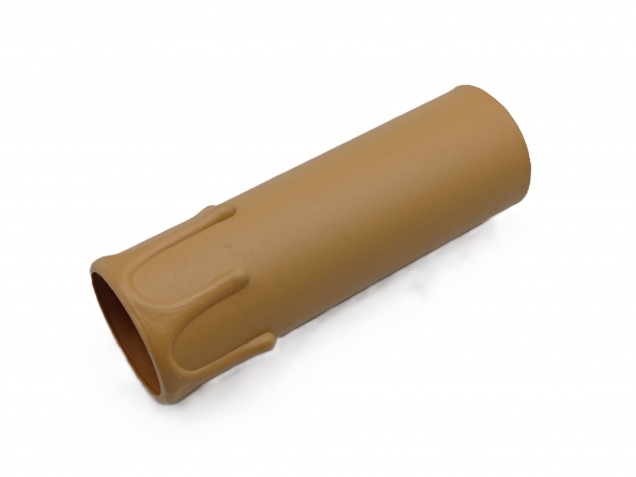 Brown plastic drip candle tubes 90mm height x 27mm internal diameter