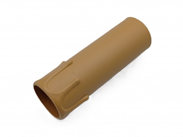 Brown plastic drip candle tubes 90mm height x 27mm internal diameter
