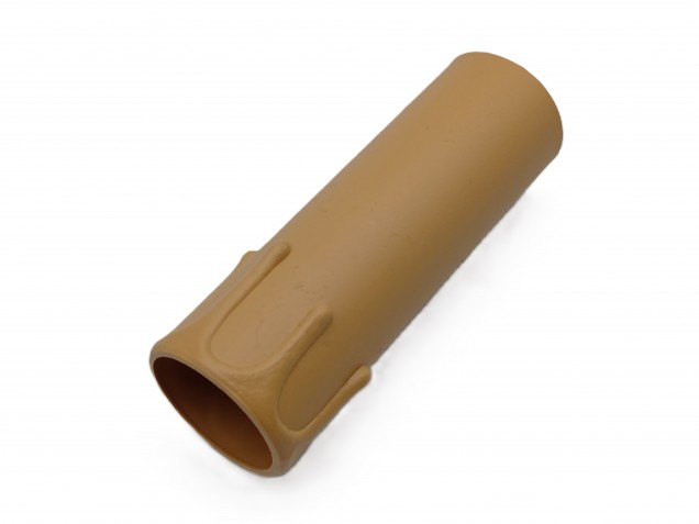 Brown plastic drip candle tubes 90mm height x 27mm internal diameter