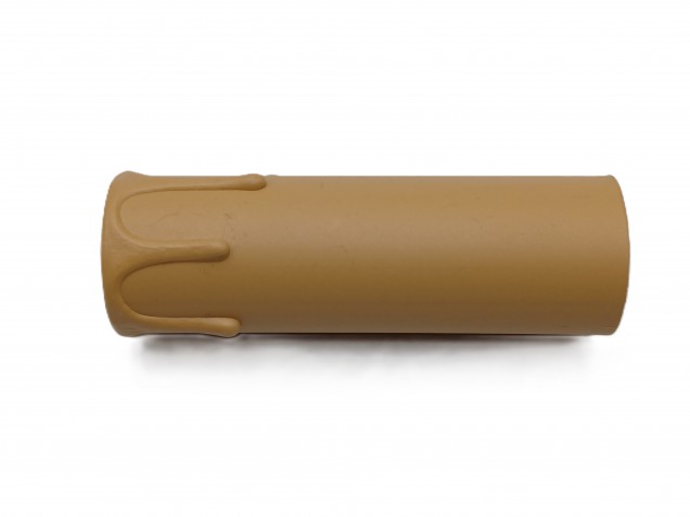 Brown plastic drip candle tubes 90mm height x 27mm internal diameter