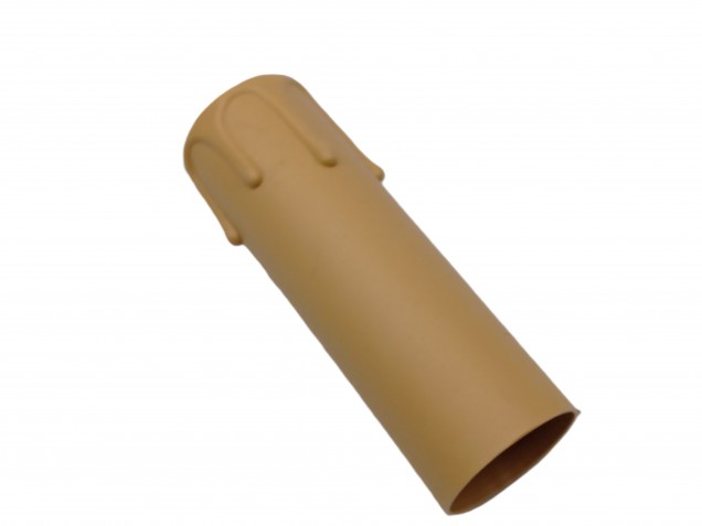 Brown plastic drip candle tubes 90mm height x 27mm internal diameter