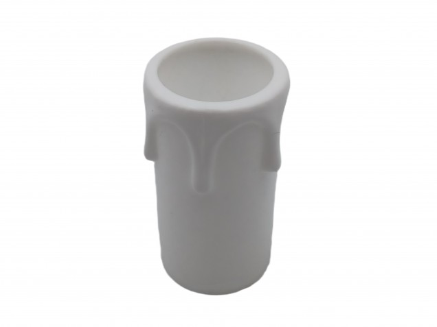 Candle Tubes sleeves white drip Plastic 53mm x 26mm