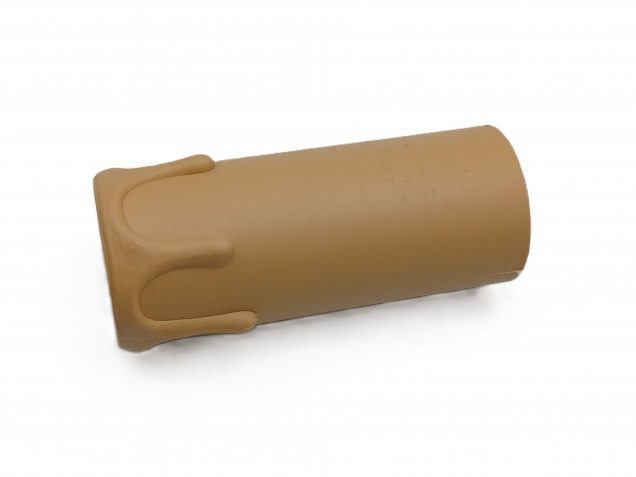 brown plastic drip candle tubes 65mm height x 24mm internal diameter