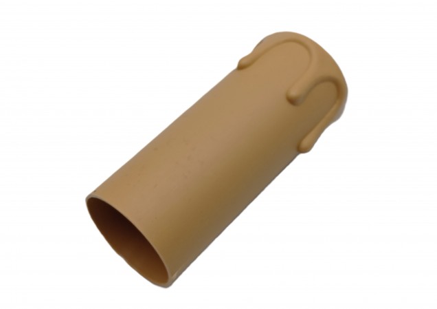 brown plastic drip candle tubes 65mm height x 24mm internal diameter