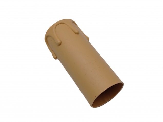 brown plastic drip candle tubes 65mm height x 24mm internal diameter