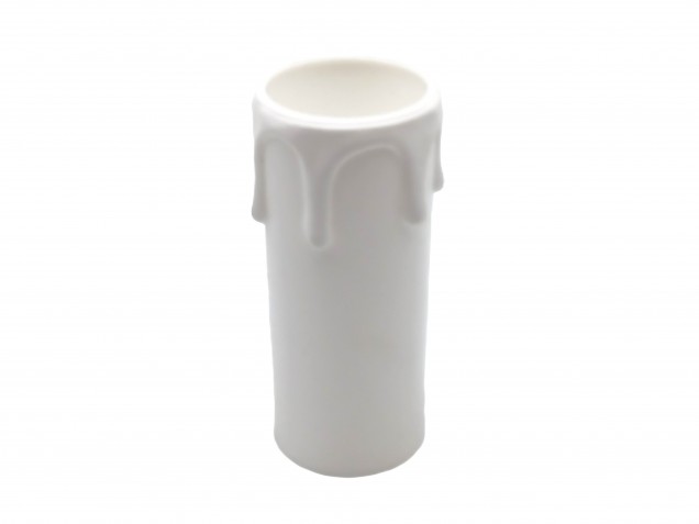 Candle Tube White Drip Plastic 70mm x 27mm