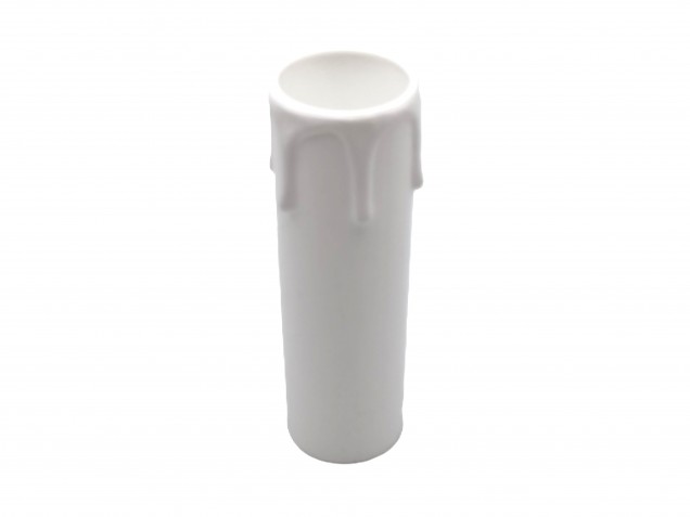 Candle Tube White Drip Plastic 90mm x 27mm