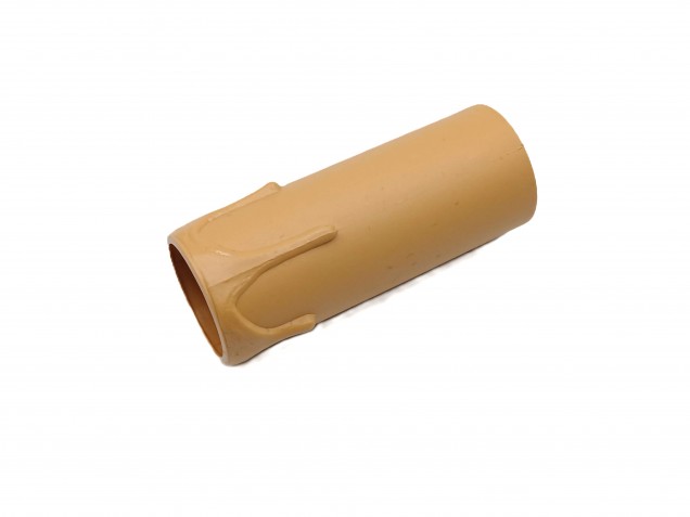 Candle Tube sleeve 70mm x 26mm brown Plastic drip