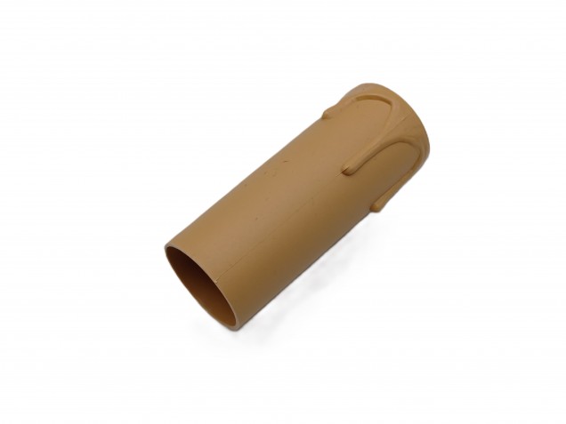 Candle Tube sleeve 70mm x 26mm brown Plastic drip
