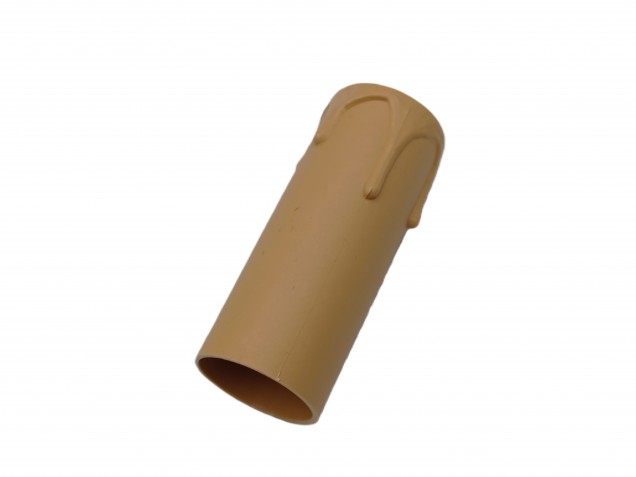 Candle Tube sleeve 70mm x 26mm brown Plastic drip