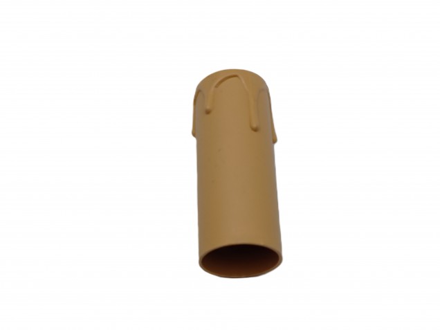 Candle Tube sleeve 70mm x 26mm brown Plastic drip